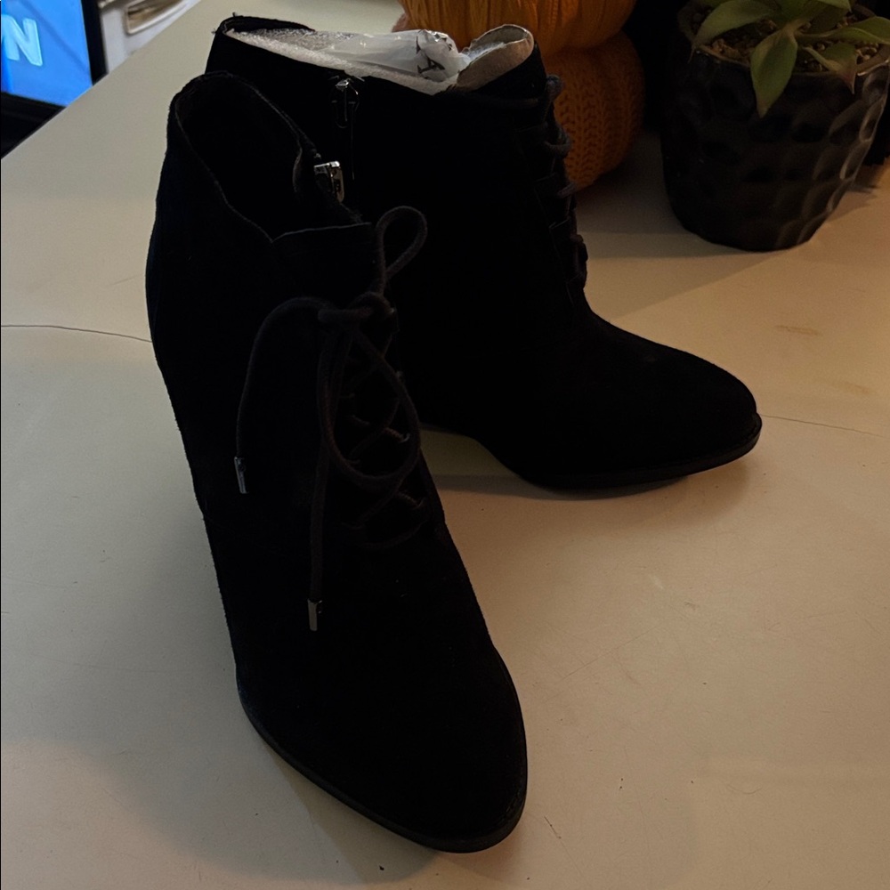 Leather Wedge Shoes, size 7M, NEVER WORN